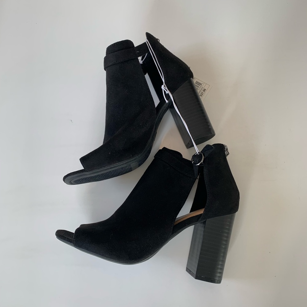 NWT A-New-Day Peep Toe Stacked/Block Heel